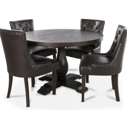 Lamier matgrupp inklusive 4 st Tuva stolar i vintage PU + 4.00 x Stolsdyna