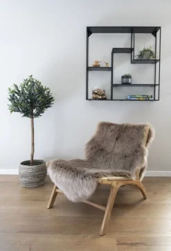 Lammskinn imitation - Brun - 60x180