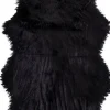 Lammskinn imitation - Svart - 60x180