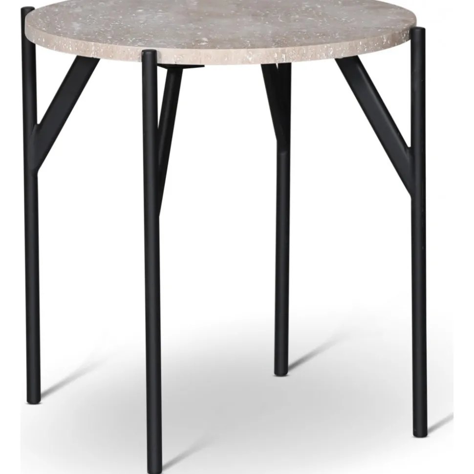 Lampbord Ø50 cm - Travertin sten