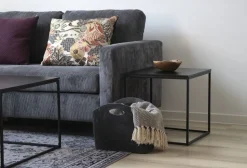 Lampbord 45 x 45 cm - Svart + Möbeltassar