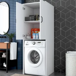 Lang tvättmaskinskåp 110 - Vit