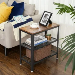 Lasse sidobord 60 x 30 cm - Brun/svart