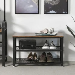 Lasse skohylla 73 cm - Brun/svart