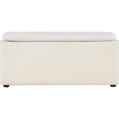 Laurel sittpuff - Vit boucle