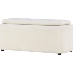 Laurel sittpuff - Vit boucle