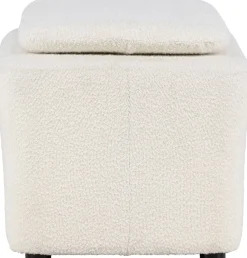 Laurel sittpuff - Vit boucle