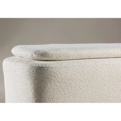 Laurel sittpuff - Vit boucle