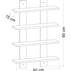 Laurel vägghylla - Vit