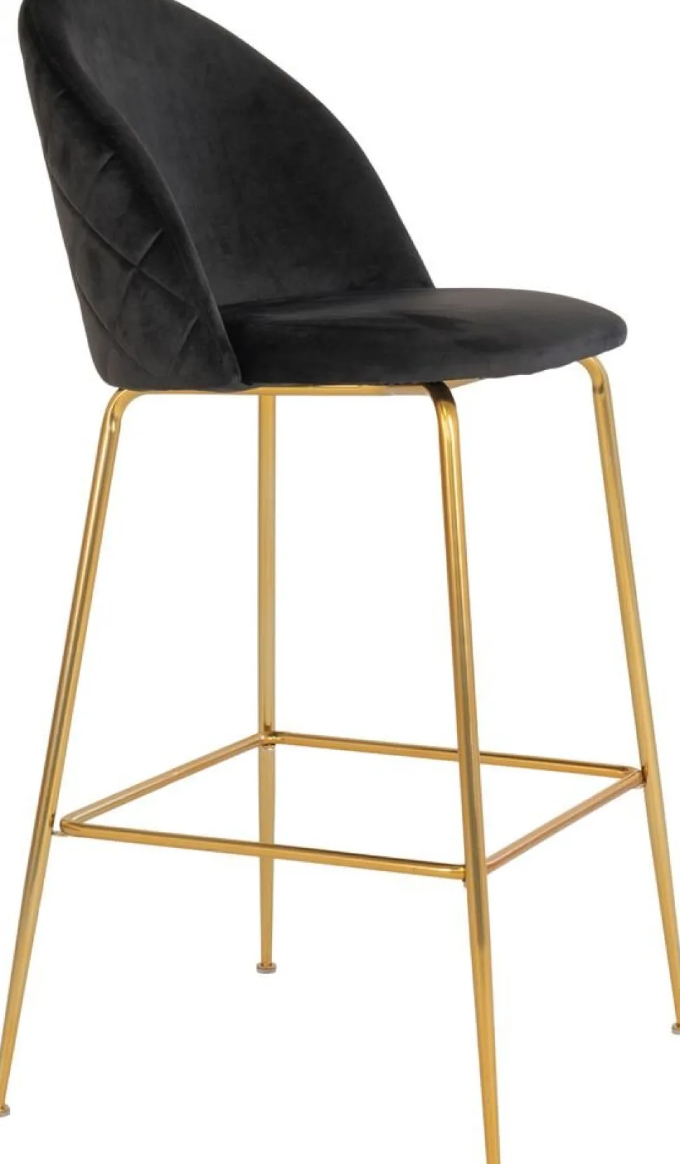 Lausanne Barstol - Svart/mässing
