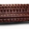 Lädersoffa Tsar Chesterfield i vinrött - 227 cm