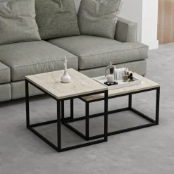 Leka soffbord - Travertin