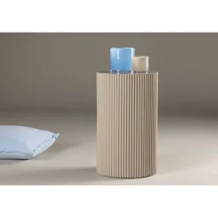 Lenox sidobord Ø30,5 cm - Beige