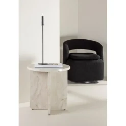 Ålesund sidobord Ø50 cm - Beige