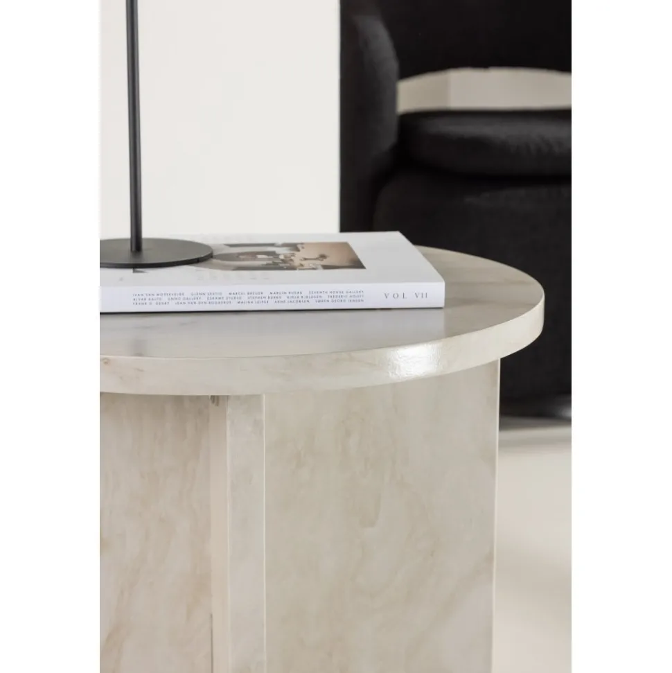 Ålesund sidobord Ø50 cm - Beige