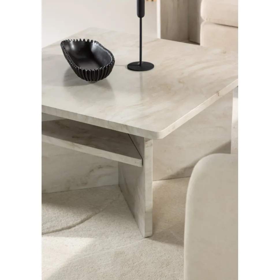 Ålesund soffbord 75 x 75 cm - Beige