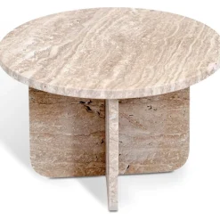 Level lampbord i marmor Ø50 cm - Travertin