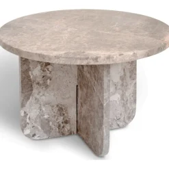 Level lampbord i marmor Ø50 cm - Silver Diana