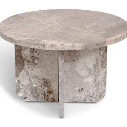 Level lampbord i marmor Ø50 cm - Silver Diana