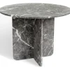 Level runt matbord i grå marmor Ø105 cm