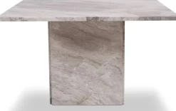 Level soffbord 75x75 cm - Grå beige marmor