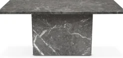 Level soffbord 110x60 cm - Grå marmor + Möbeltassar
