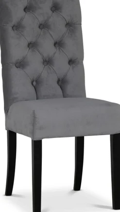 Lexington Milton stol i grå sammet / Svarta ben