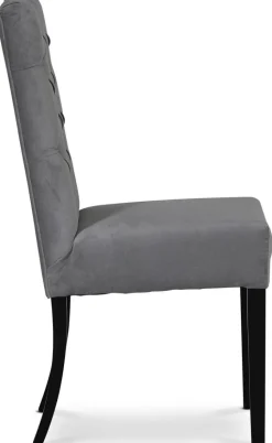 Lexington Milton stol i grå sammet / Svarta ben