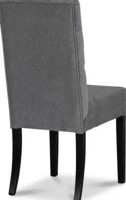 Lexington Milton stol i grå sammet / Svarta ben
