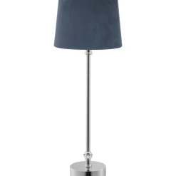 Liam bordslampa - Blå/krom - 59 cm