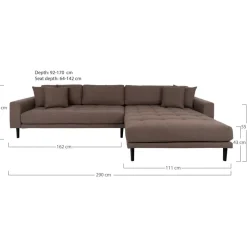 Lido divansoffa Brun höger