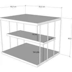 Lifon sidobord 50 x 34 cm - Gul/svart