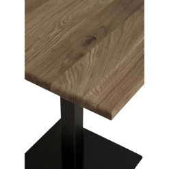 Lignano matbord 70 x 70 cm - Rökt ek/svart