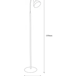 Like golvlampa 8 - Svart/guld