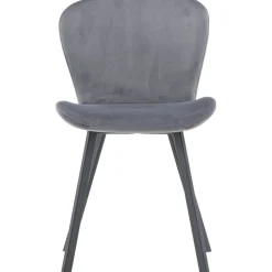 Lilja matstol - Grå sammet/svart