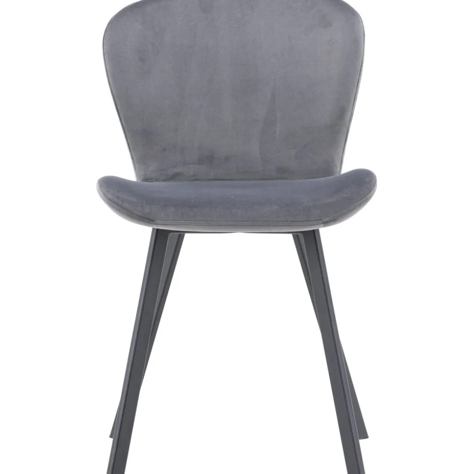 Lilja matstol - Grå sammet/svart