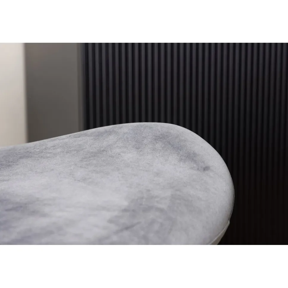 Lilja matstol - Grå sammet/svart