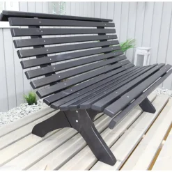 Lillesand sittbänk - Svart + Textilskydd för utemöbler