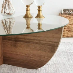 Lily soffbord Ø90 cm - Valnöt