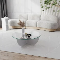 Lily soffbord Ø90 cm - Vit