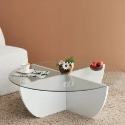 Lily soffbord Ø90 cm - Vit