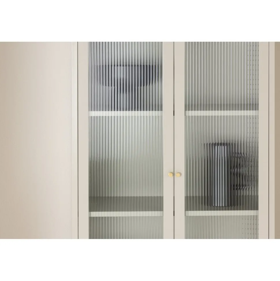 Lima vitrinskåp beige