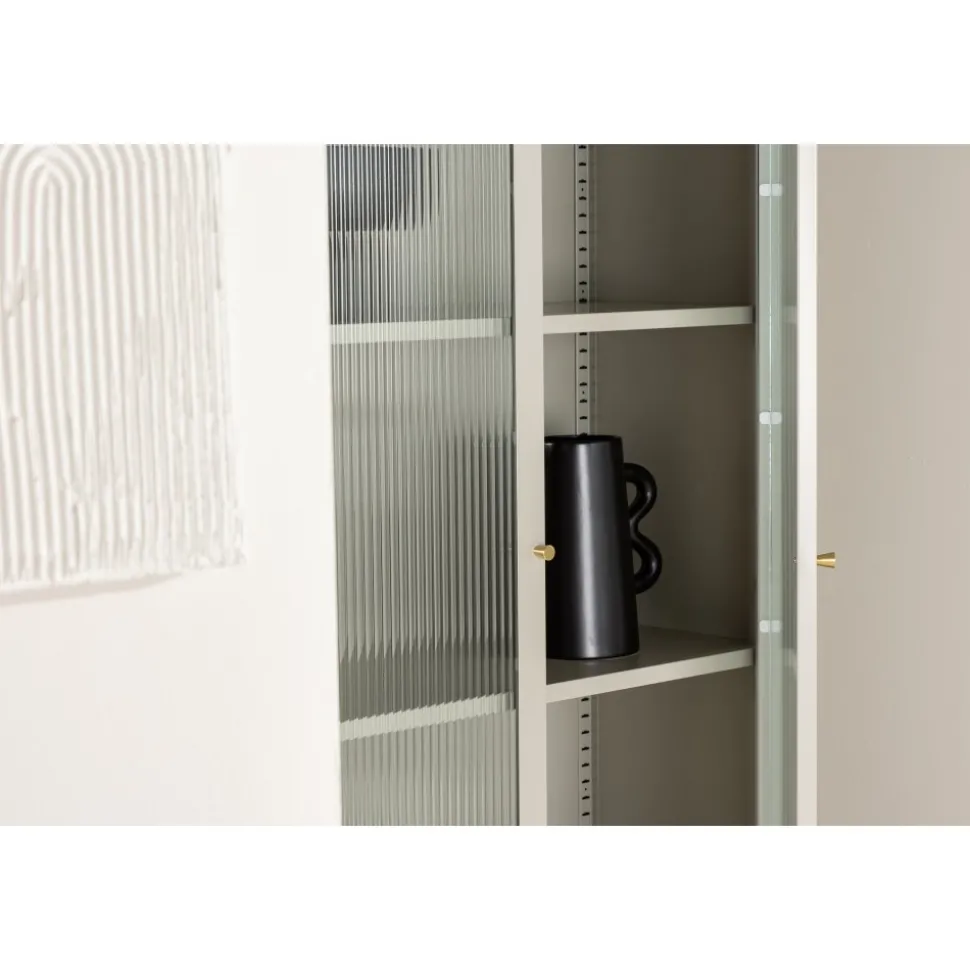 Lima vitrinskåp beige