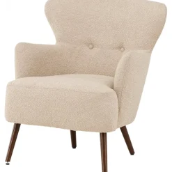 Lincoln fåtölj - Beige bouclè