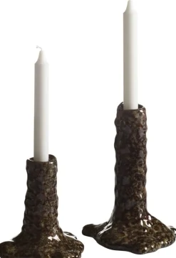 Lizzie ljusstake - Brun