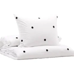 Loke bäddset 200 x 150 cm - Vit/svart