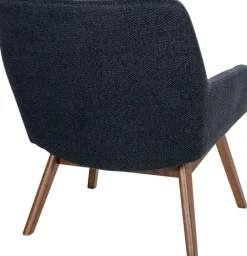 London Fåtölj - Mörkgrå/valnöt