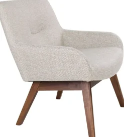 London Fåtölj - Sand/valnöt + Fläckborttagare för möbler