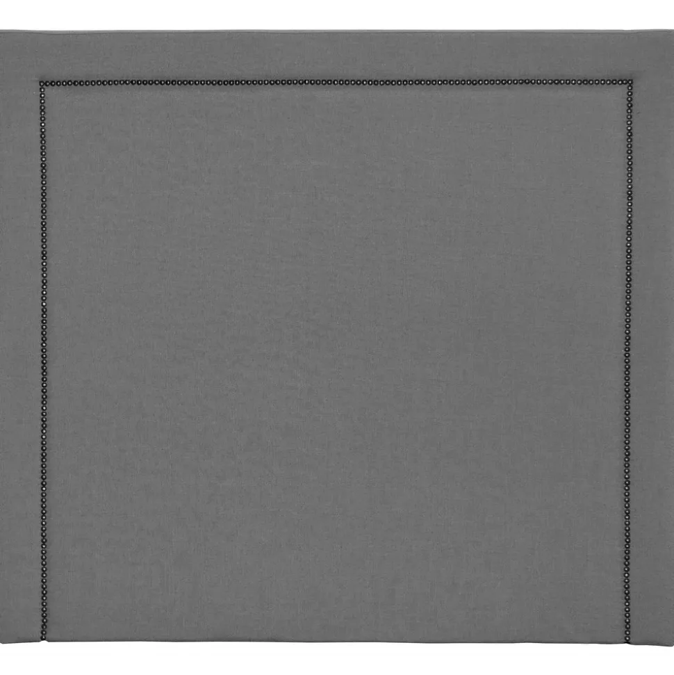 London sänggavel med nitar 140 x 95 cm - Varm ljusgrå