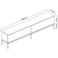 Lord TV-bänk - Svart